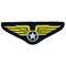 U.S. Navy Top Gun Wing with Star Patch Black & Yellow 3"